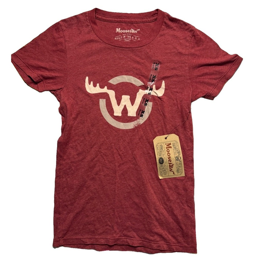 Moosejaw Women's Mystery Tee Short Sleeve Logo Burnt Sienna Size XS NWT